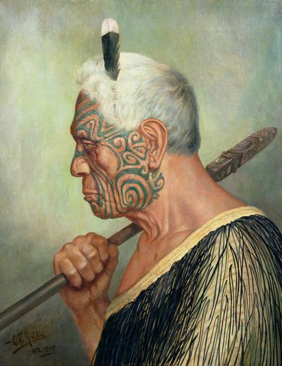 Un Guerriero Maori da Charles Frederick Goldie