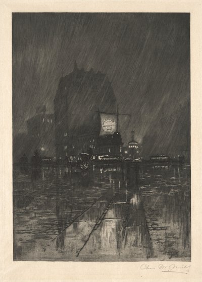Una notte piovosa, Madison Square da Charles Frederick William Mielatz