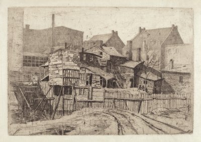 Casa di legno senza titolo in città da Charles Frederick William Mielatz