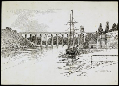 Viadotto di Calstock, Cornovaglia, c. 1907-c. 1943 da Charles George Harper
