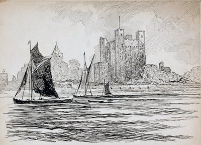 Castello di Rochester, Kent, 1892-1933 da Charles George Harper