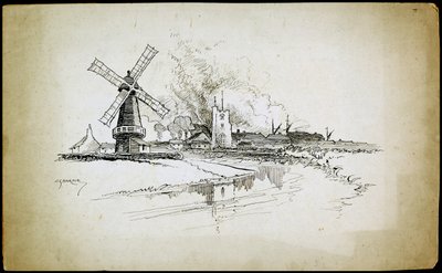 Mulino a vento di Wellington, Barking, Greater London da Charles George Harper