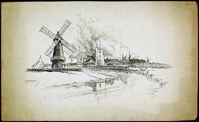 Mulino a vento Wellington, Barking, Londra, 1892-1933 da Charles George Harper