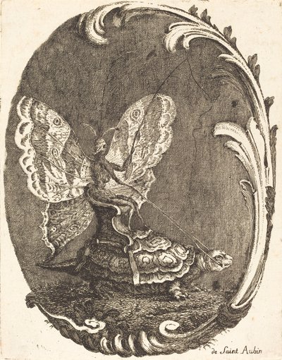 La farfalla e la tartaruga da Charles Germain de Saint Aubin