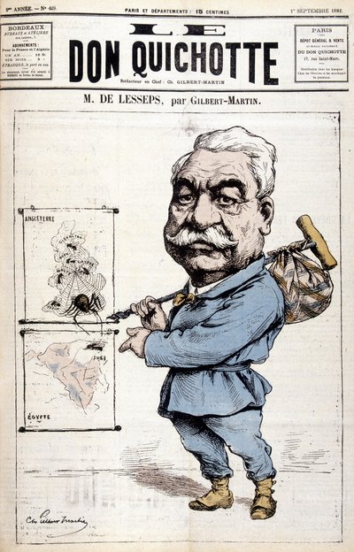 Ferdinand de Lesseps - di Gilbert-Martin, in "Le Don Quixote" del 01/09/1882 da Charles Gilbert Martin