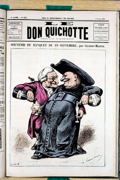 Copertina di "Le Don Quixote", numero 276, satirico a colori da Charles Gilbert Martin