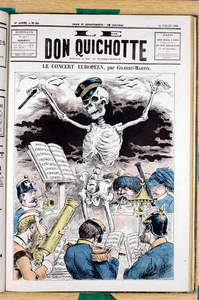 Copertina di Le Don Quixote, numero 422, Satirico a colori da Charles Gilbert Martin