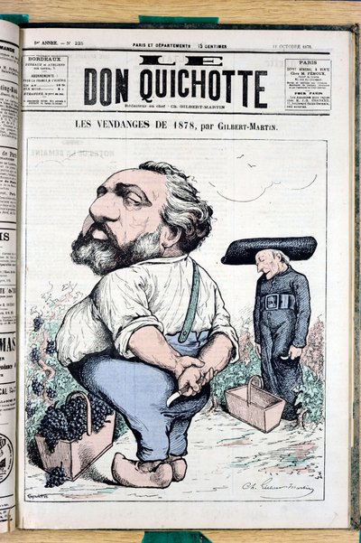 Copertina di "The Don Quixote", numero 225, Satirico a Colori da Charles Gilbert Martin