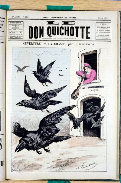 Copertina di "The Don Quixote", numero 271, satirico a colori da Charles Gilbert Martin