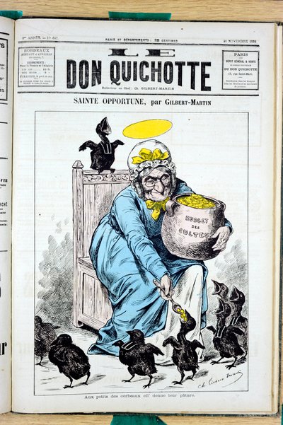 Copertina di Le Don Quixote, numero 440, Satirico a Colori da Charles Gilbert Martin