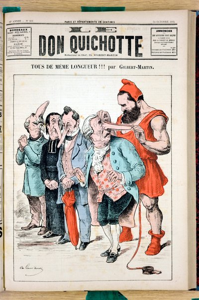 Copertina di "The Don Quixote", numero 592, satirico a colori da Charles Gilbert Martin