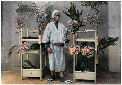 Mercante di fiori in Giappone, c. 1890 da Charles Gillot