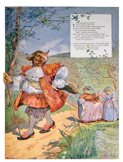 La rana che voleva essere grande come il bue, c.1900 da Charles Gillot
