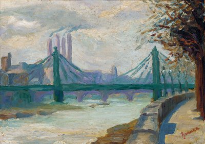 Battersea Power Station dalla Chelsea Embankment da Charles Ginner