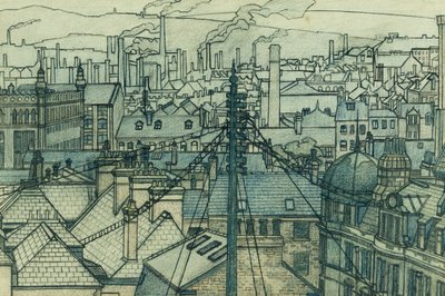 Tetti di Leeds da Charles Ginner