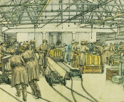 La fabbrica di riempimento, Hereford da Charles Ginner