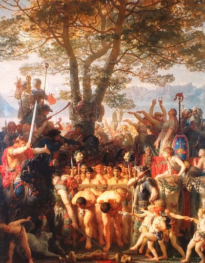 Francese: Les Romains passant sous le joug I romani sotto il giogo da Charles Gleyre
