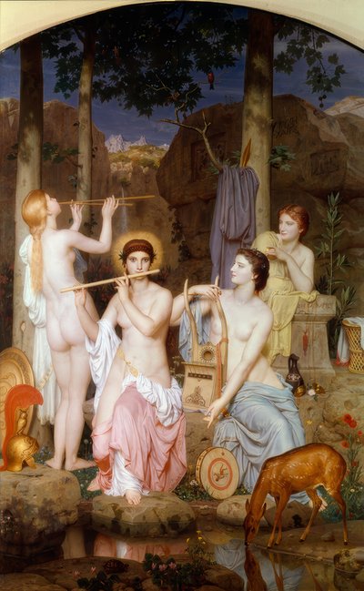 Minerva e le Grazie da Charles Gleyre
