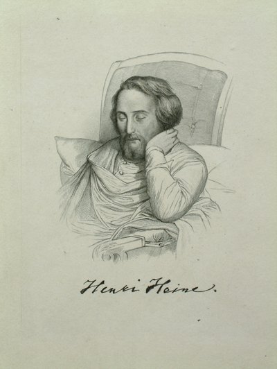 Ritratto del poeta Heinrich Heine da Charles Gleyre