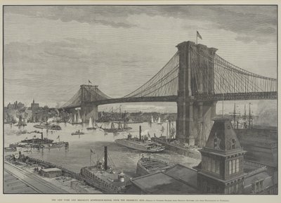 Il ponte sospeso di New York e Brooklyn dal lato di Brooklyn, fine 1800 da Charles Graham