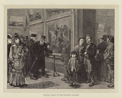 Gente in vacanza alla National Gallery da Charles Green