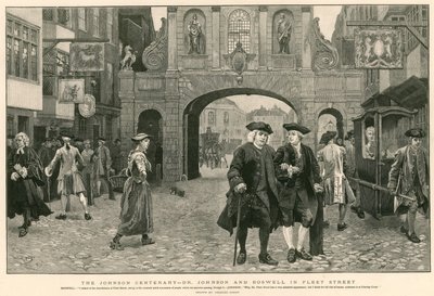 Il centenario di Johnson: Dr Johnson e Boswell in Fleet Street da Charles Green