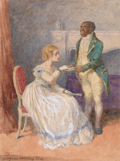 Il biglietto da visita - Soggetto del Langham Sketching Club da Charles Green