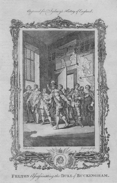 Felton che assassina il Duca di Buckingham, 1773 da Charles Grignion