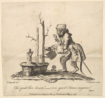Finalino al Catalogo delle Immagini Esibite a Spring Garden, 7 maggio 1761 da Charles Grignion