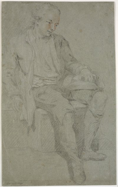 Studio di un giovane seduto da Charles Grignion d.Æ.