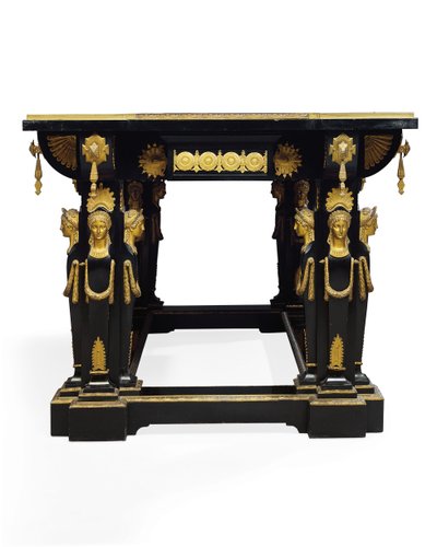 Tavolo di Napoleone III, progettato da Jean Brandely, intarsio di E. Varlot, Parigi, c.1850-75 da Charles Guillaume Diehl