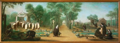 Le monache carmelitane nel giardino (dipinto) da Charles Guillot