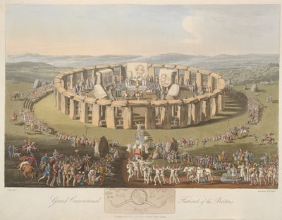 Grande festival convenzionale dei Britanni. Stonehenge. da Charles Hamilton (after) Smith