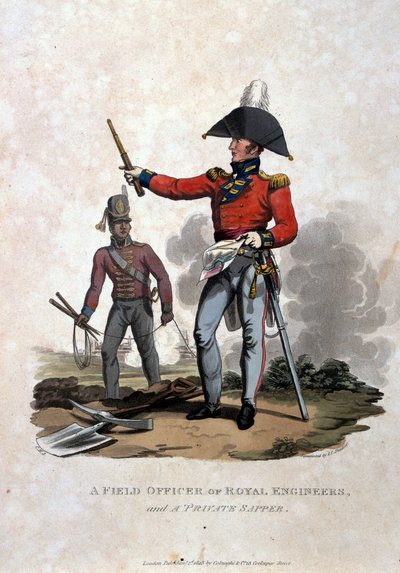 Un ufficiale di campo dei Royal Engineers e un soldato semplice, da 