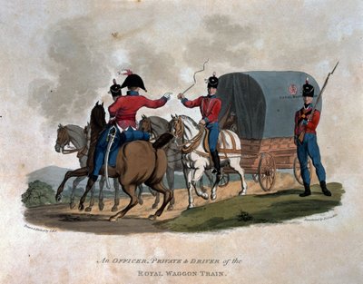 Un ufficiale, un soldato e un conducente del Royal Waggon Train, da 