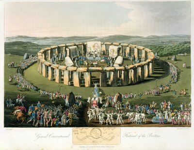 Grande Festival Convenzionale dei Britanni, acquaforte e pub. da Robert Havell (1769-1832) 1815 da Charles Hamilton Smith