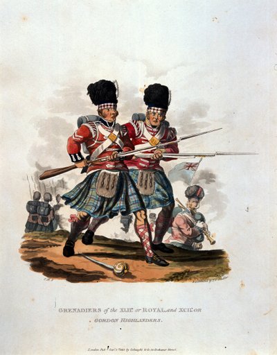 Granatieri del 42° (o Reale) e 141° o, Gordon Highlanders, da 