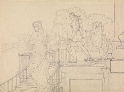 Portico con Statue, Easton Neston, Northants da Charles Hamilton Smith