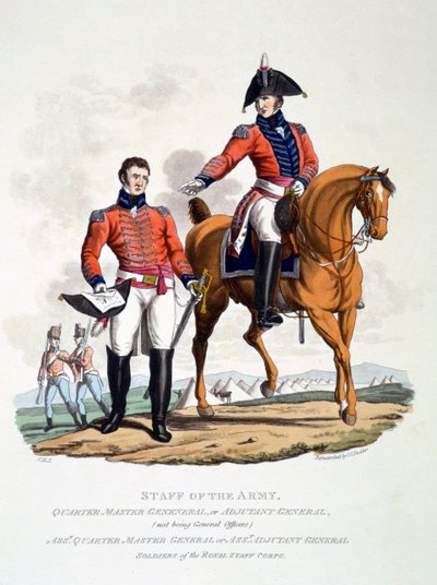 Uniformi dei soldati del Royal Staff Corps, da 