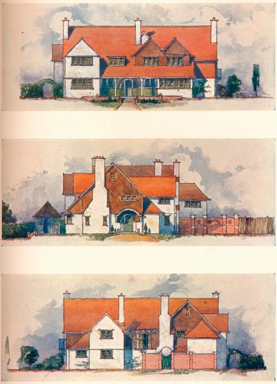 Casa nella Garden City, Letchworth, c1906 da Charles Harrison Townsend