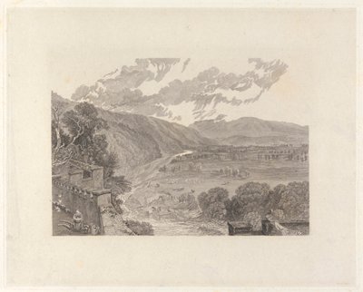 Ingleborough, dalla terrazza del castello di Hornby da Charles Heath