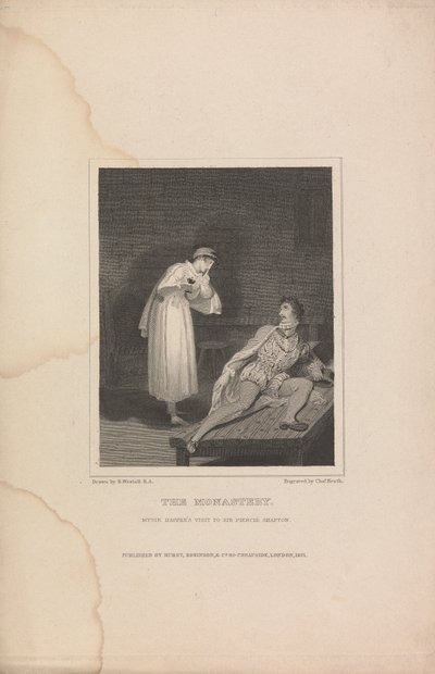 Il Monastero, La Visita di Mysie Happer a Sir Piercie Shafton da Charles Heath