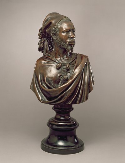 Busto ritratto di Said Abdullah del Mayac, Regno del Darfur, Sudan, 1848 (bronzo) da Charles Henri Joseph Cordier