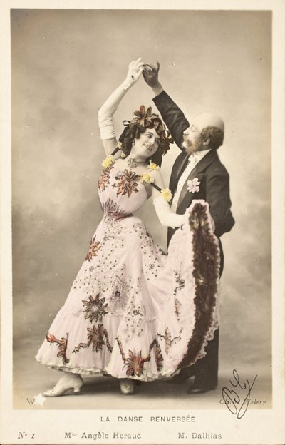 Vecchia cartolina, Danza rovesciata, Angele Heraud da Augustus Kollner