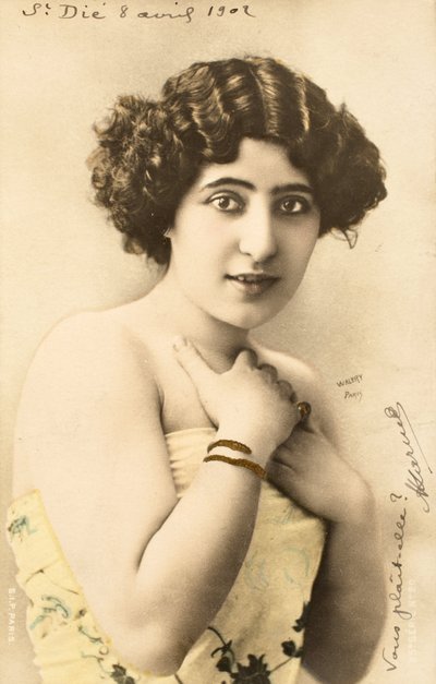 Vecchia cartolina/Donna della Belle Epoque da Augustus Kollner