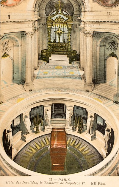 Cartolina/Tomba di Napoleone I/Invalides/Parigi/Senna/Ile de France/Francia da Augustus Kollner