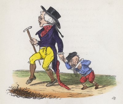 Il sogno di un bambino di lui e suo nonno che si scambiano di posto da Charles Henry (after) Bennett