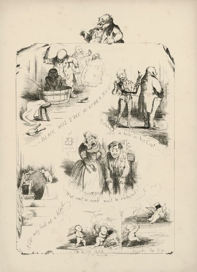 Pagina da Proverbi con immagini di Charles H Bennett da Charles Henry (after) Bennett