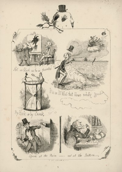 Pagina dai Proverbi con immagini di Charles H Bennett da Charles Henry (after) Bennett
