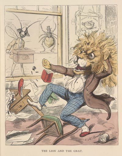Il leone e il moscerino, illustrazione da 